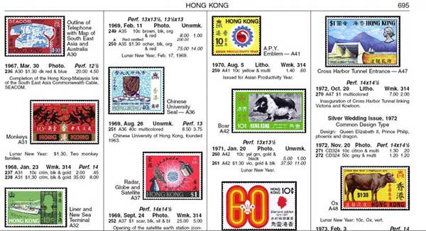 scott stamp catalog page